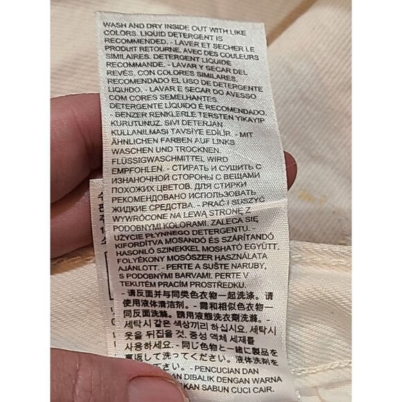 Levis 501 Jeans Women's Size 32 Denim White Straight Leg Distressed Button Fly - Picture 9 of 12